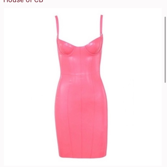 House of CB Dresses & Skirts - House of CB PINK BUSTIER LATEX DRESS